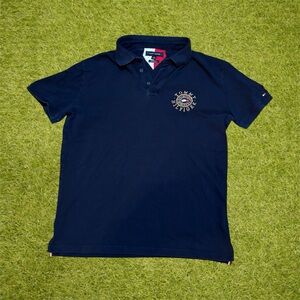 Tommy Hilfiger Navy blue polo shirt with embroidered logo XL